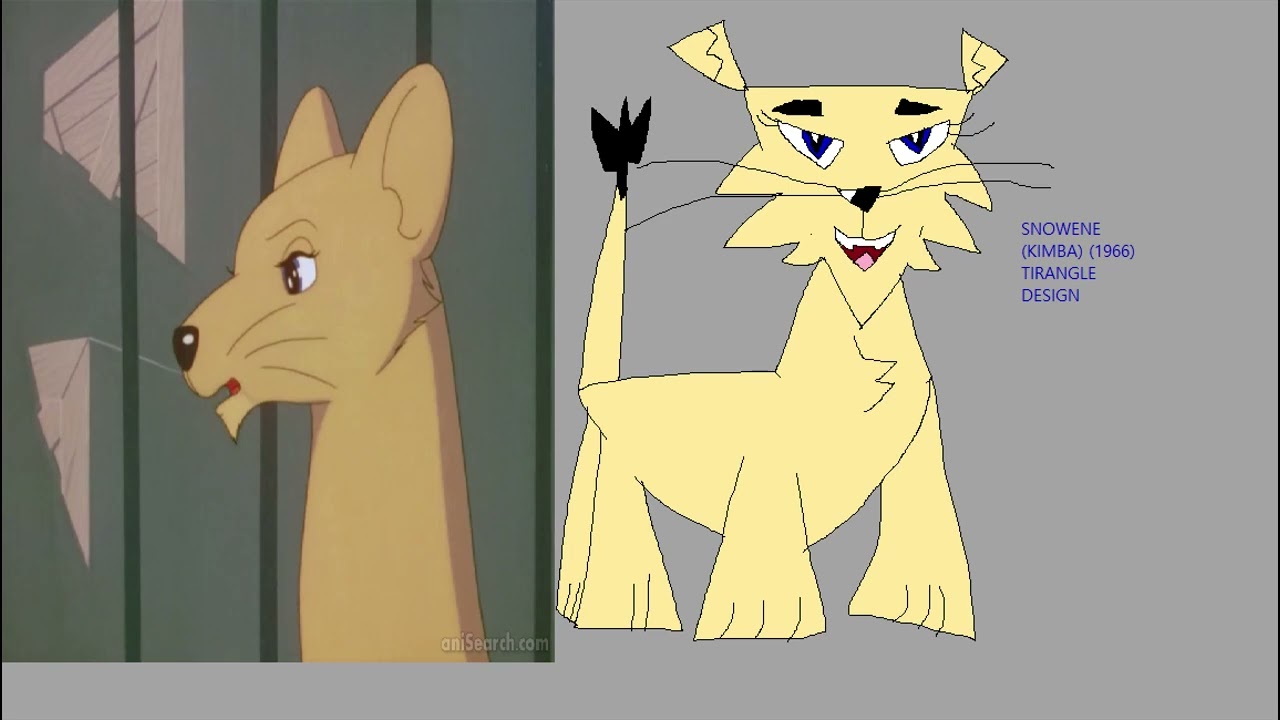 Snowene (Kimba) (1966) Triangle Design Art by J.A. Ealy (An Autistic Person)