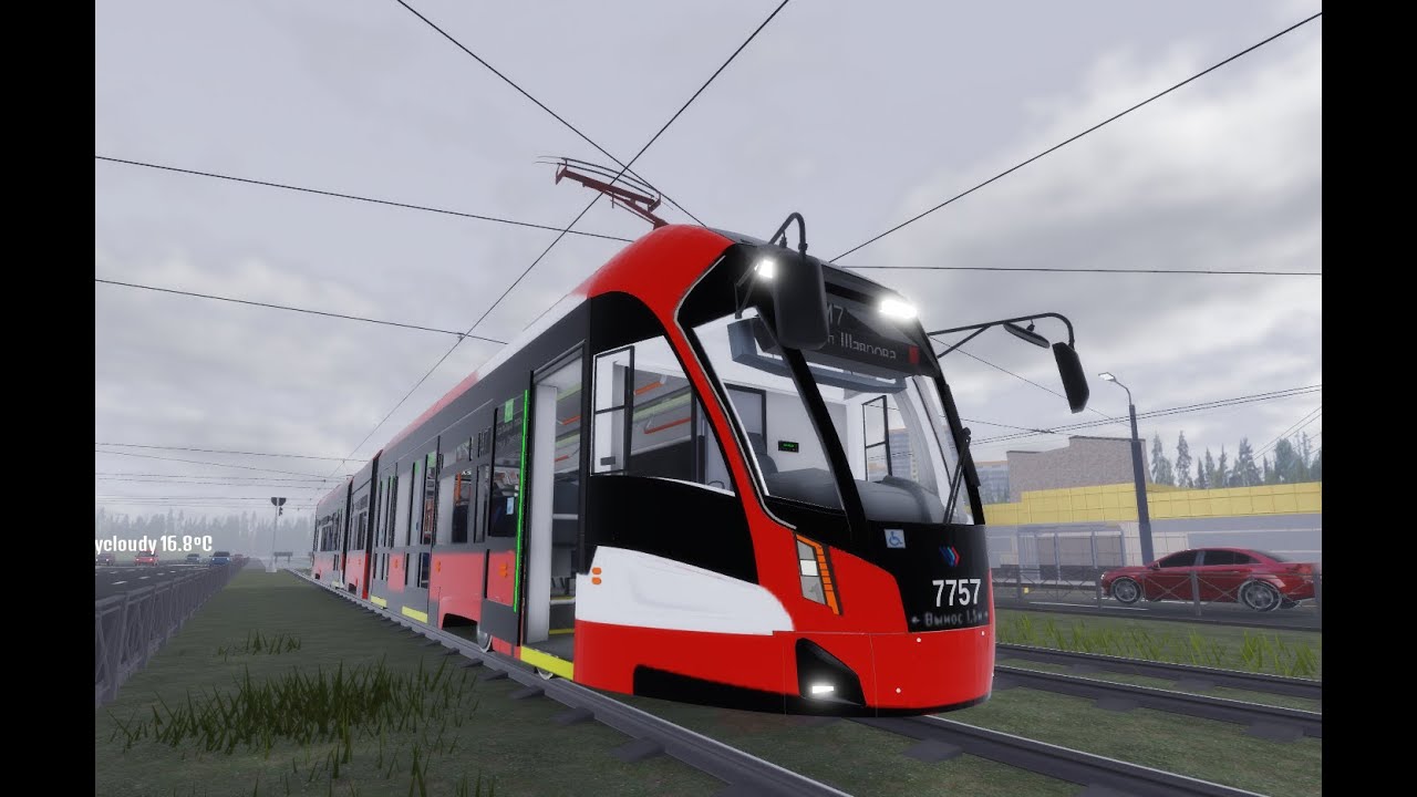 Поездка на трамвае 71-932М 