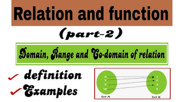 Relation and function||Domain, Range and Co-domain of Relation|@vmatics444