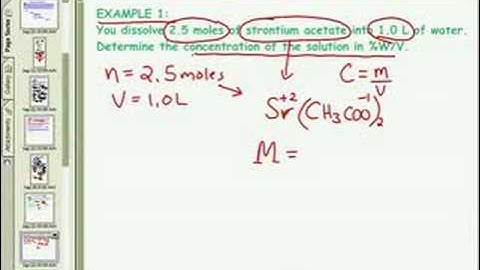Concentrations Calculations 3 (% weight/volume)