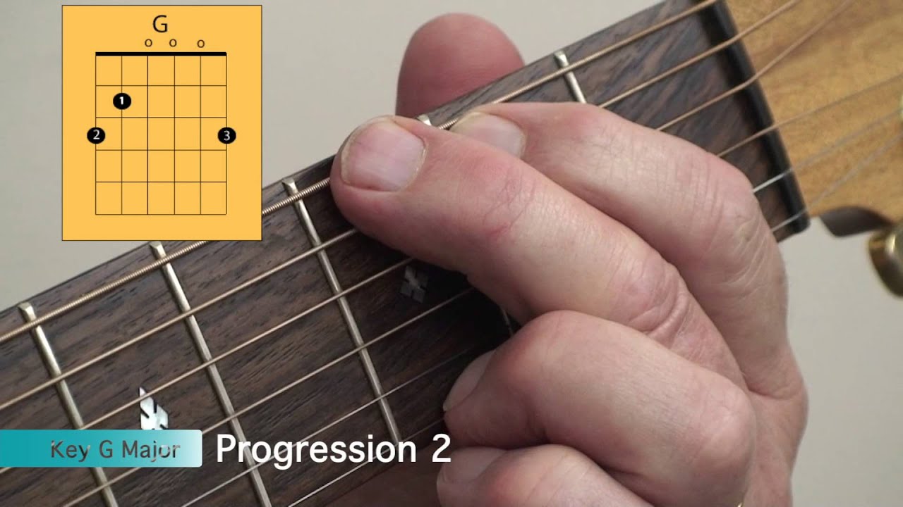 Chord Progressions in Key of G Lesson 2 YouTube