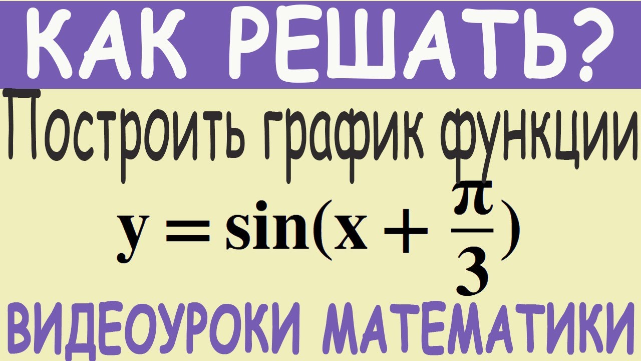 Как построить график тригонометрической функции синус y=sin(x+?/3) Как ...