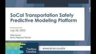 Toolbox Tuesday: SoCal Transportation Safety Predictive Modeling and Analysis Platform