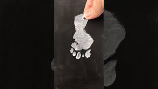 Ghost 👻 footprint art #babyshorts #shorts #babycrafts #craftsforkids #baby #cute #diy
