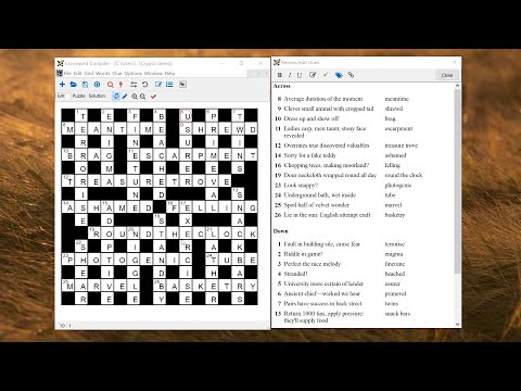 Creating a cryptic or quick crossword