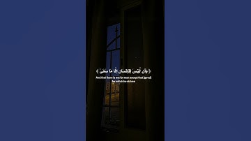 وأن ليس للإنسان إلا ما سعى  #ياسر_الدوسري  #سورة_النجم  #قرآن  #تلاوة  #صوت_الخشوع
