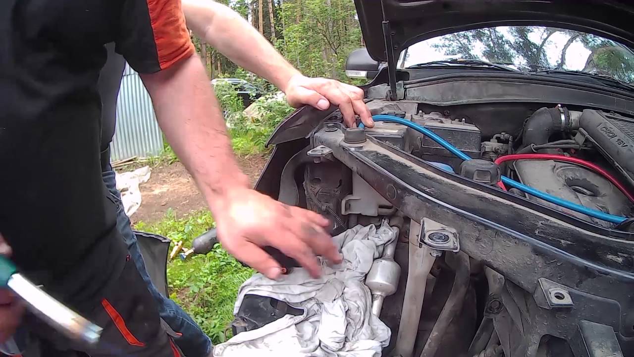 Замена радиатора кондиционера Hyundai Santa Fe