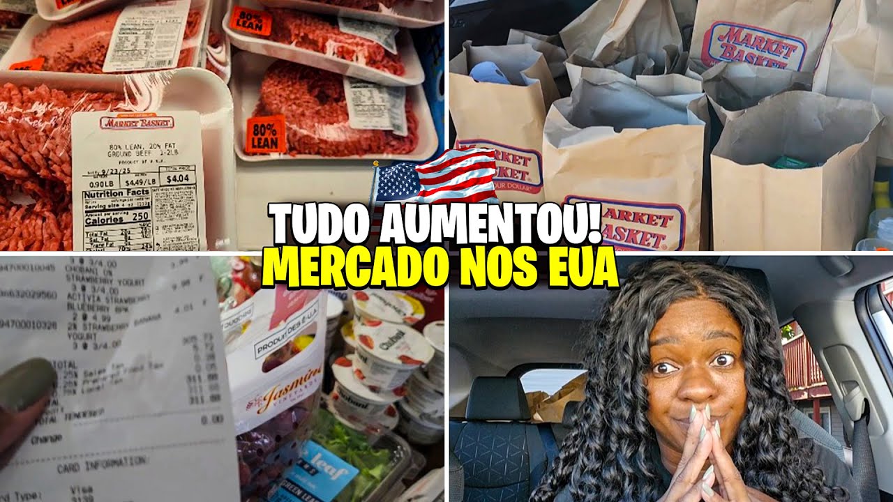 TUDO ESTÁ CARO!😰 COMPRAS NO MERCADO NOS EUA – VOCÊ NÃO VAI ACREDITAR!