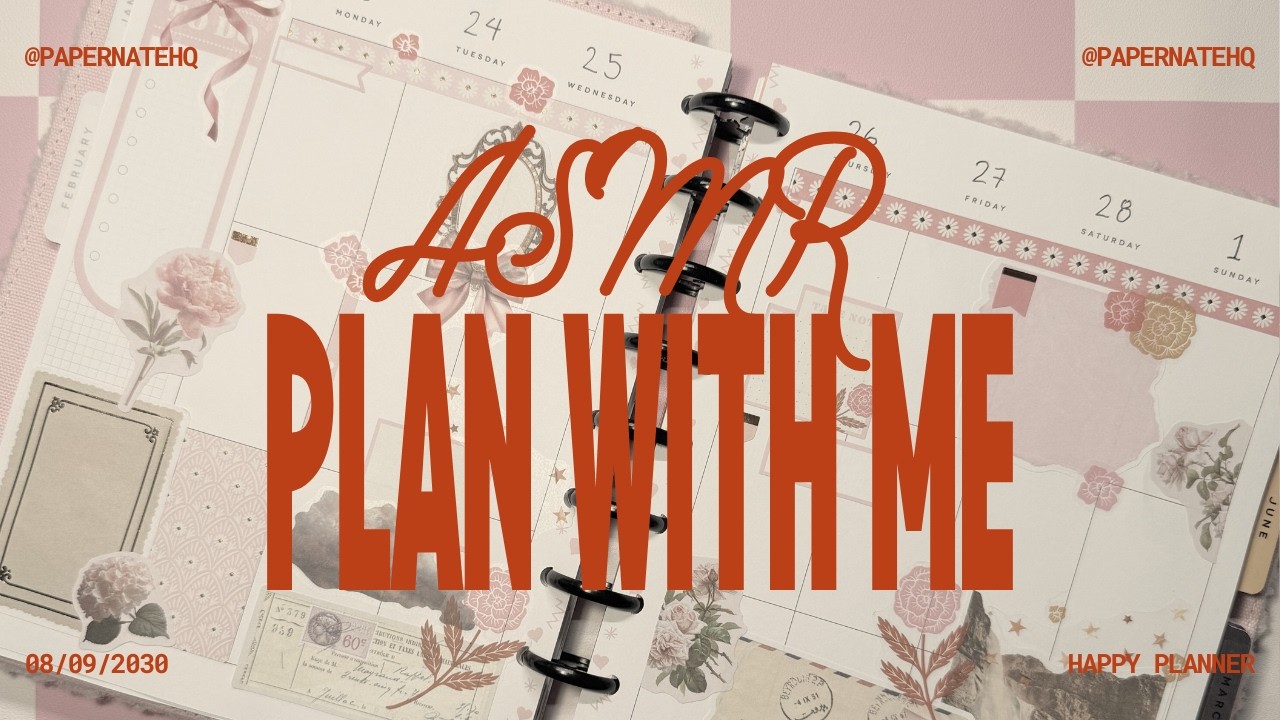 No Talking Planner ASMR | Before the Pen | Happy Planner Crafted Collage