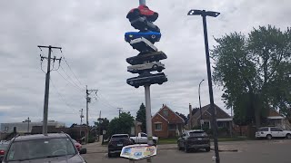 This Paisans Pizzeria in Berwyn, Illinois has a Berwyn Car Spindle.