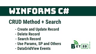 [WinForms C#] Lesson 3 - CRUD And Search in (MSSQL/SQLExpress)