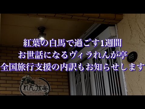 22j08 紅葉の白馬で過ごす1週間お世話になるヴィラれんが亭お金が増える全国旅行支援の内訳もお知らせします#仲良し夫婦 ＃白馬＃全国旅行支援＃れんが亭#ぎゃくざや＃ホテル宿泊記