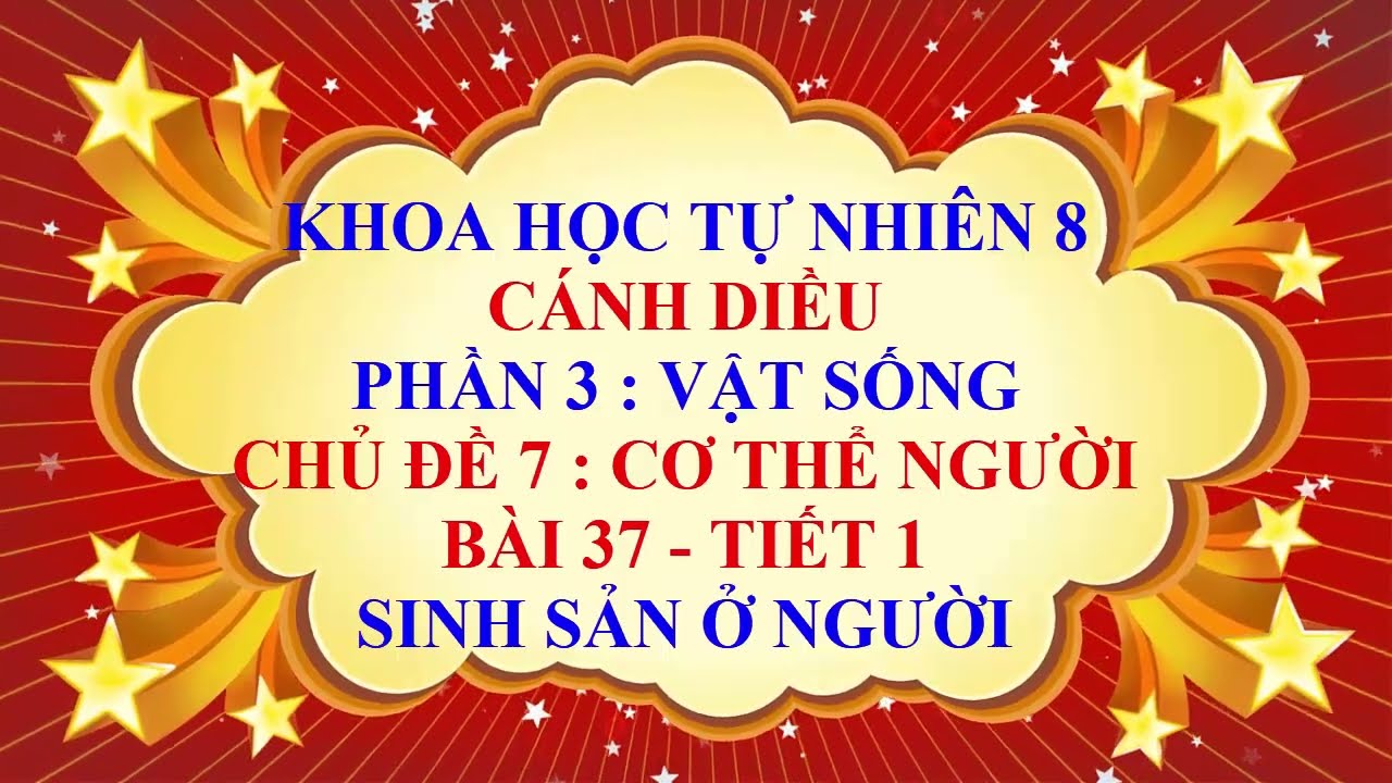 Khoa học tự nhiên lớp 8 - Cánh Diều - Chủ đề 7 - Bài 37 - Sinh sản ở người - Tiết 1 - youtube