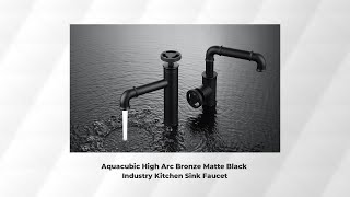 Aquacubic Single Hole Basin Faucet Deck Mounted Industrial Kitchen Vessel