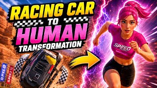 🏆 Can a Human Beat a Racing Car? 🚗 vs 🏃 | Mega Ramp Transformation Challenge #2 screenshot 4