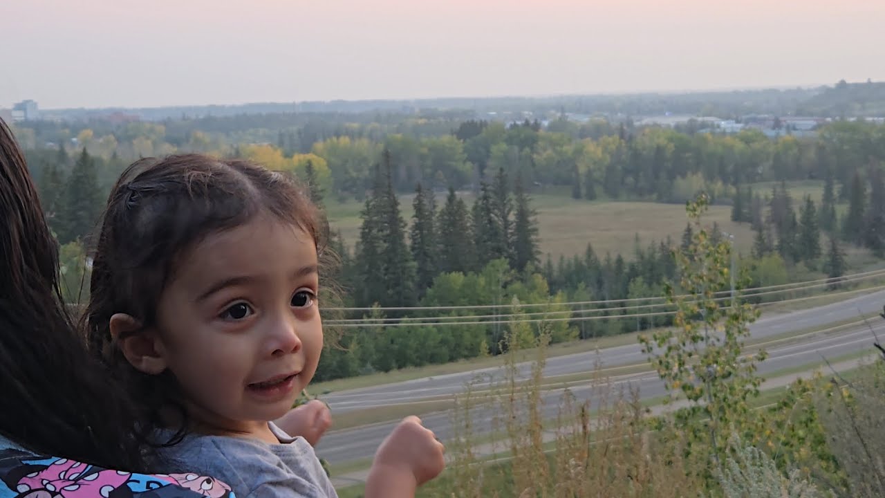 Autumn 🍂, baby out for walk ( fall, leaves turning  colors already)