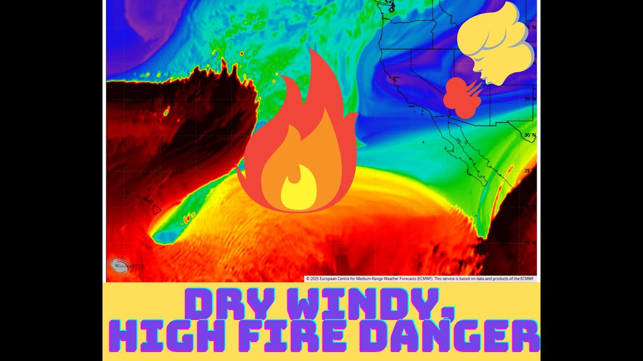 California Weather: High Fire Danger Continues, Santa Ana Winds - YouTube