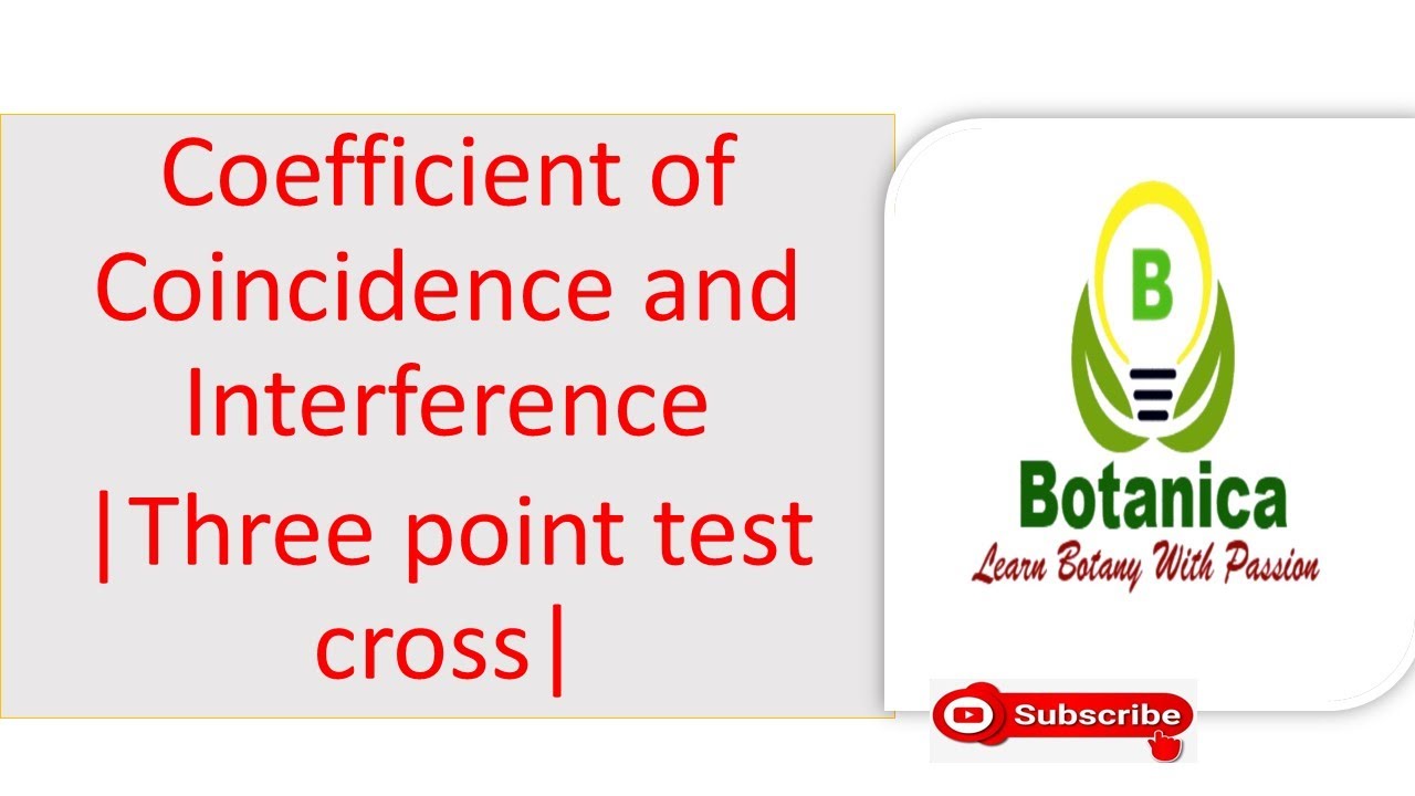 Coefficient of Coincidence and Interference |Three point test cross ...