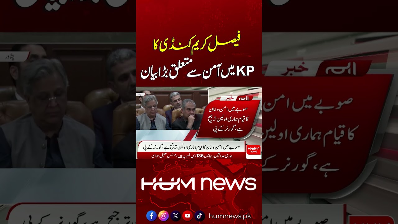 Faisal Karim Kundi Speaks Out on KP’s Security Situation | Breaking News | Hum News | Pakistan