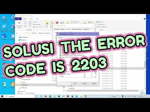 How to Fix "The Error Code is 2203" on Laptop or PC