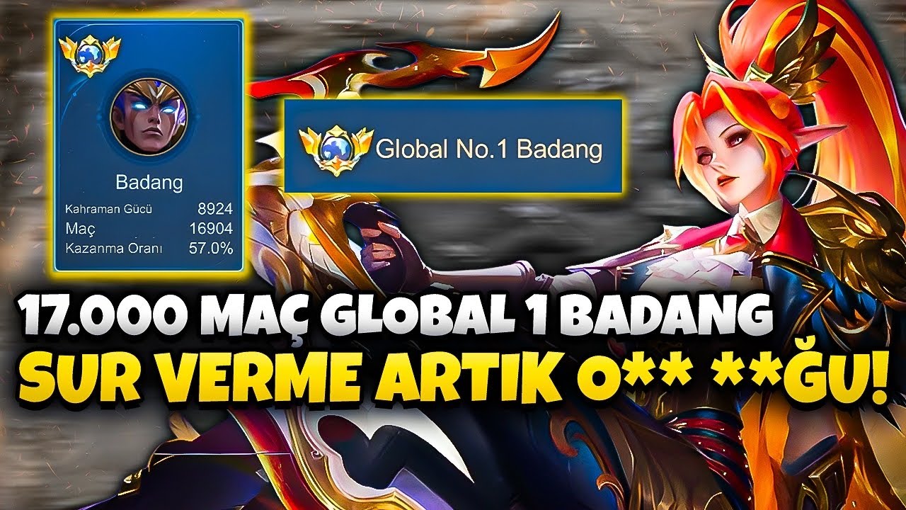 17.000 MAÇ GLOBAL 1 BADANG & YENİ MİYA STAR KOSTÜM! - 27 DAKİKA SUR VER YAZAN O*** | Mobile Legends