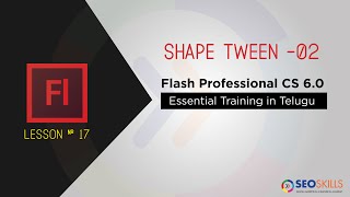 Shape tween for Text - Adobe Flash cs6 Tutorial in Telugu