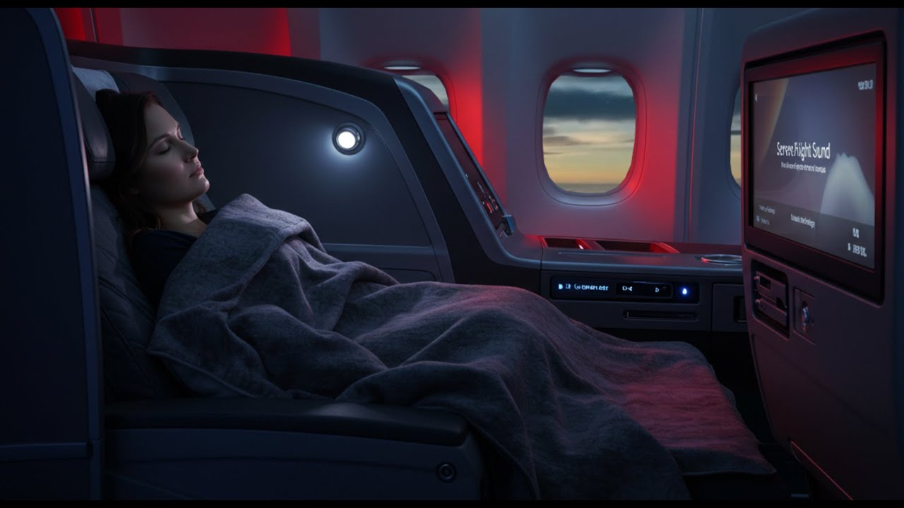 Luxury First Class Cabin White Noise | Airplane Flight Sounds for Sleep ...