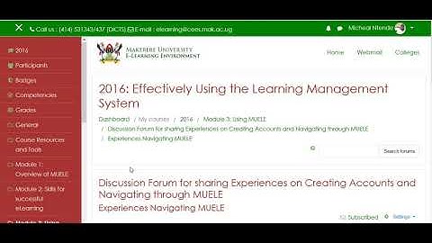 MUELE (Students) Posting in a Discussion Forum