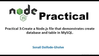 Create a Node.js file that demonstrates create database and table in MySQL.