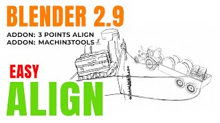 Easy Align Blender addon Machin3tools and 3 point align N7