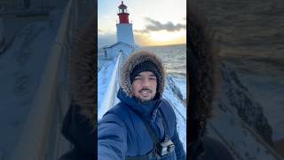 Iceland ke lighthouse pe duty #lighthouse #nonfollowers #ytshorts