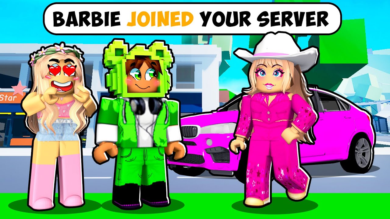 BARBIE joins our SERVER in Brookhaven RP! - YouTube