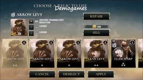 Dawn of Titans - How to use Production Relics? - Demogames