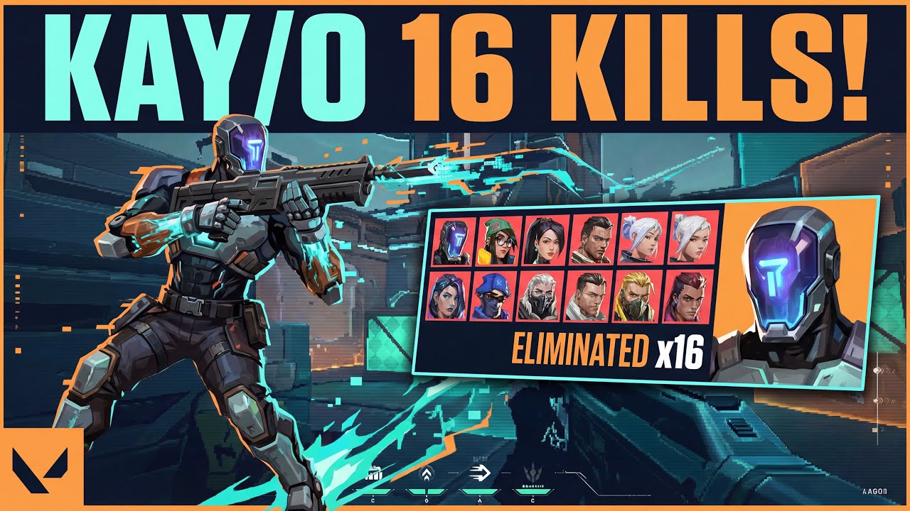 KAY/O РАЗНОСИТ: 16 УБИЙСТВ ИДЕАЛЬНОЙ ИГРЫ НА VALORANT!