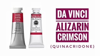 Alizarin Crimson Watercolor Comparison - Winsor & Newton PR83 Vs Da Vinci PV19
