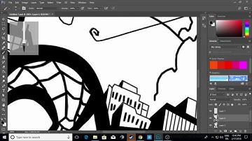 spiderman-marvel comic- vector drawing-pen tool