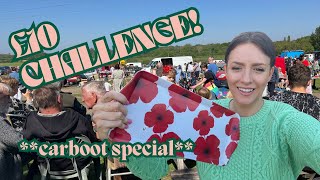 Car boot £10 challenge - with haul & shed tour