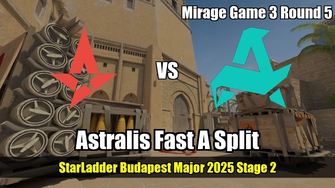 Astralis Fast A Split - Mirage G3R5 | Astralis | StarLadder Budapest Major 2025 Stage 2 