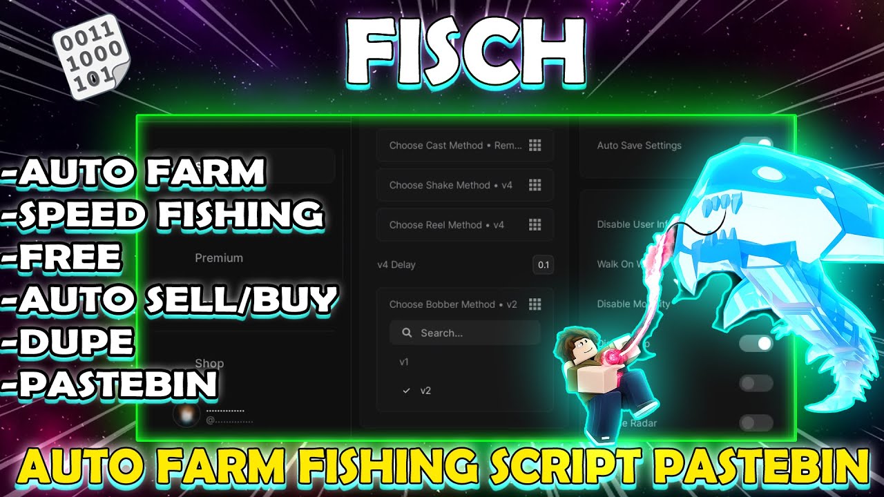 FISCH ROBLOX SCRIPT 2026 PASTEBIN!!! | AUTO FARM & SPEED FISHING, AUTO SELL, DUPE (FREE PASTEBIN)