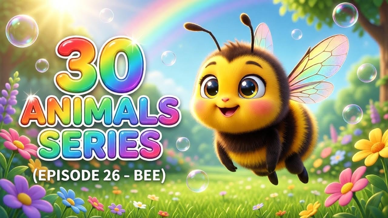 30 Animals | Episode 26 – Bee 🐝 | Learn Animals for Kids
