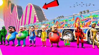 GTA-5 Motu Patlu ने किया आसमान में World’s Highest  😱😲😱Super Mega Ramp Challenge 🙄😱 Dr Jhatka !!  screenshot 4