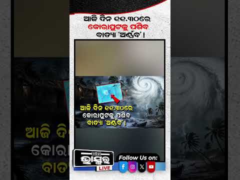 ୧୧.୩୦ରେ କୋରାପୁଟକୁ ପଶିବ ବାତ୍ୟା ଅର୍ଣ୍ଣବ... #cyclonearnabupdate #ytshorts #shortsvideo