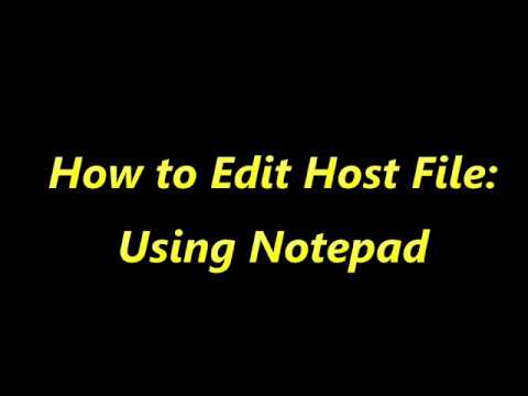 How to Edit Windows Hosts file using Notepad
