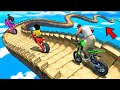 SHINCHAN AND FRANKLIN TRIED THE IMPOSSIBLE RAINBOW SPIRAL TRACK HOLI PARKOUR CHALLENGE GTA 5