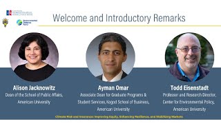Climate Risk and Insurance Conference Day 1: Welcome & Introductions