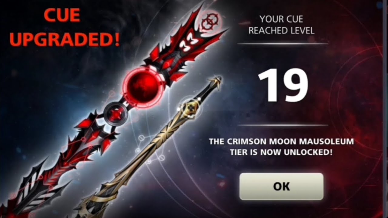 Crimson Moon Animeted Cue😍 Free 8 Ball Pool 