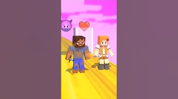 Love Run: steve vs Alex- funny Animation