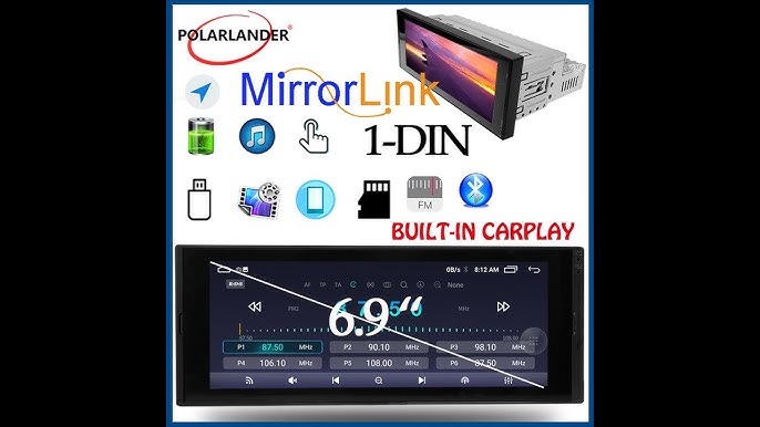 1 Din 6.9-inch touch screen Bluetooth Autoradio stereo video GPS WiFi Car Android  multimedia player 