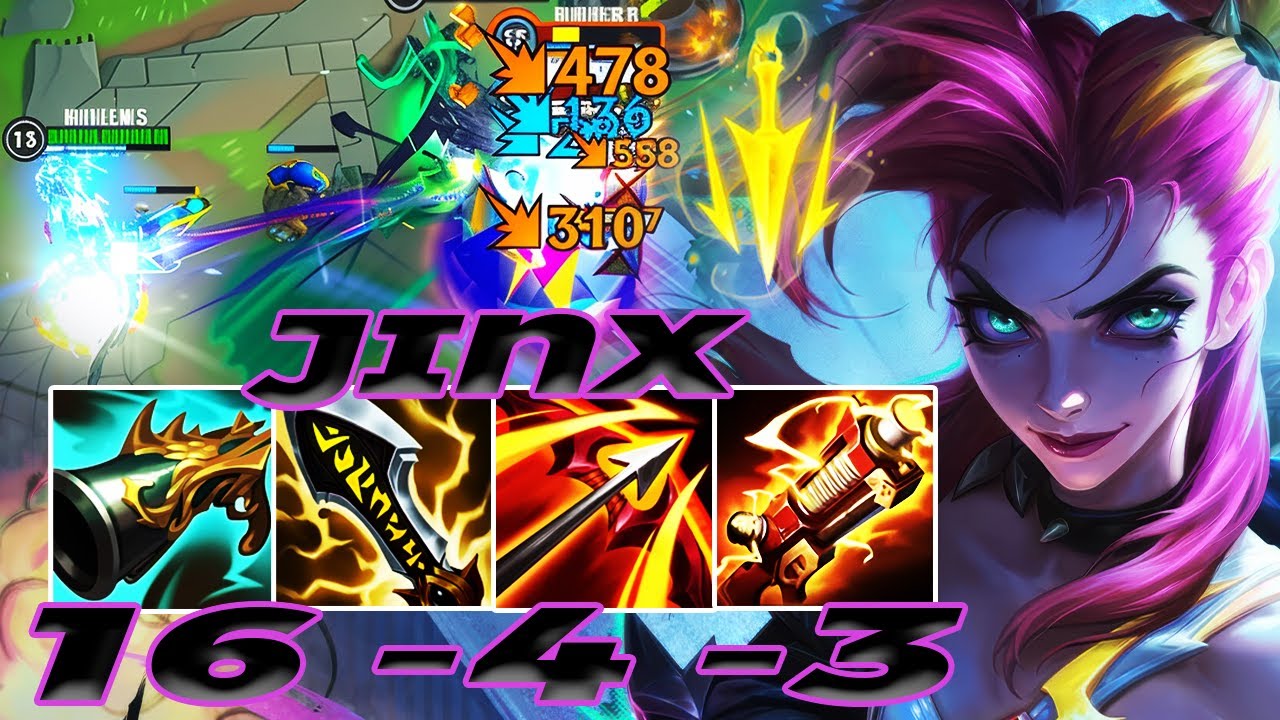 PENTA KILL 😱😱 WILD RIFT JINX ADC GAMEPLAY | 16 -4 -3 MVP | JINX BUILD ...
