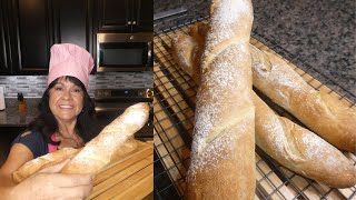 PAN BAGUETTE/PAN FRANCES CON TODOS LOS TRUCOS!!FRENCH BAGUETTES AT HOME, EASY TO MAKE!!!!